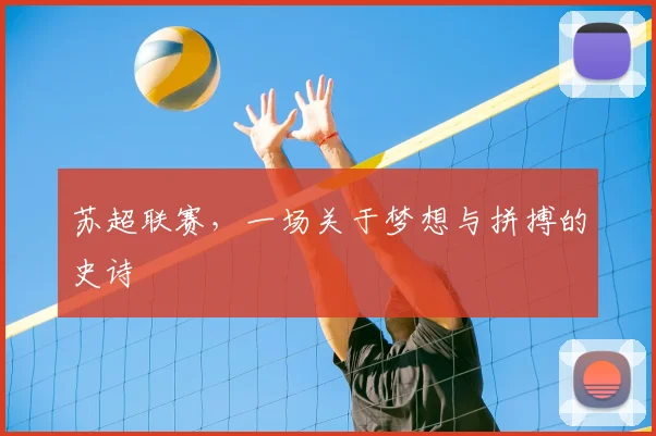 苏超联赛，一场关于梦想与拼搏的史诗